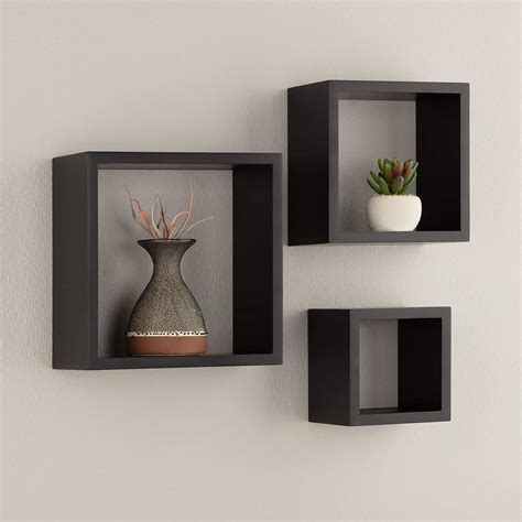 wall mounted square shelves